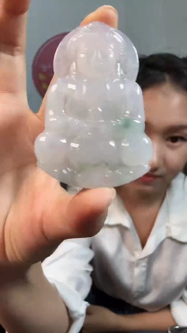 颈饰未镶嵌翡翠3137天然珠宝翡翠观音带绳多样性发一个