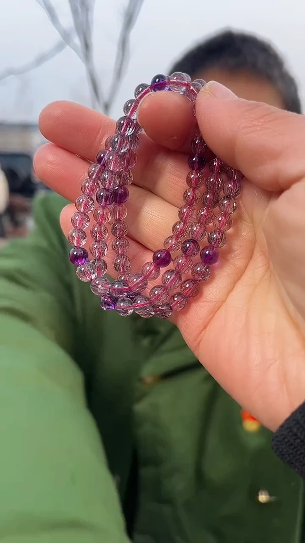 【闪购商品】水晶手链未镶嵌天然超七多圈手串多样性发一6mm