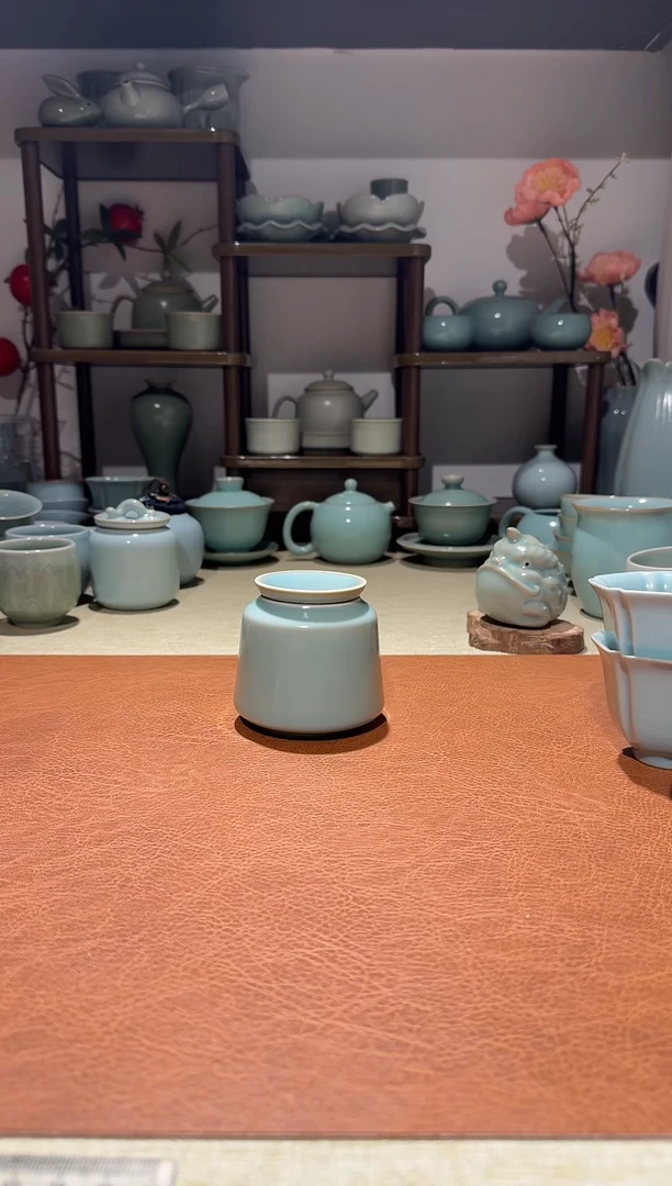 其他瓷275盖罐式茶叶罐 摆件 仿古釉不开片 一级精品一