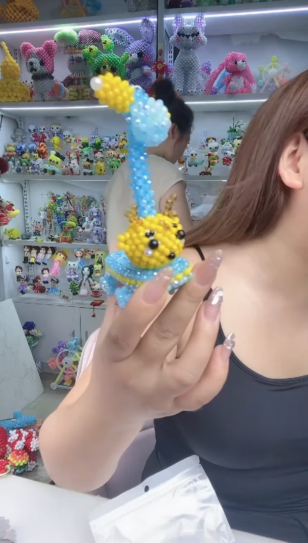 玻璃2398卡4水晶滑板车小鹿材料包