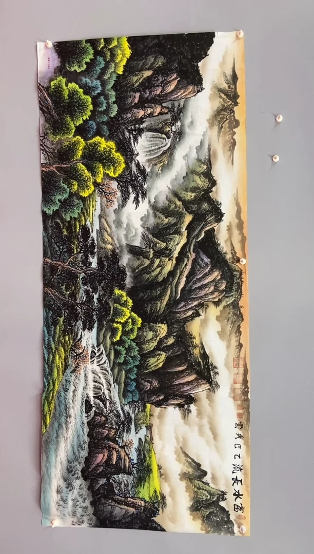 国画郑秀云 小八尺 富水长流