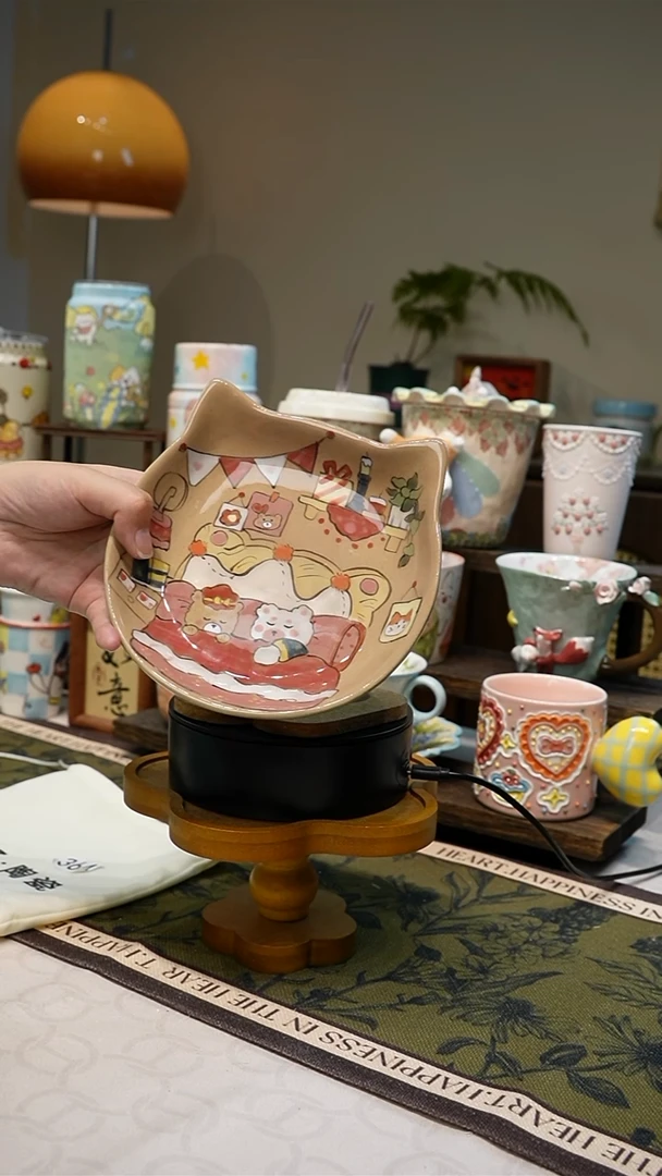 瓷【不带盒子】364高温釉下彩