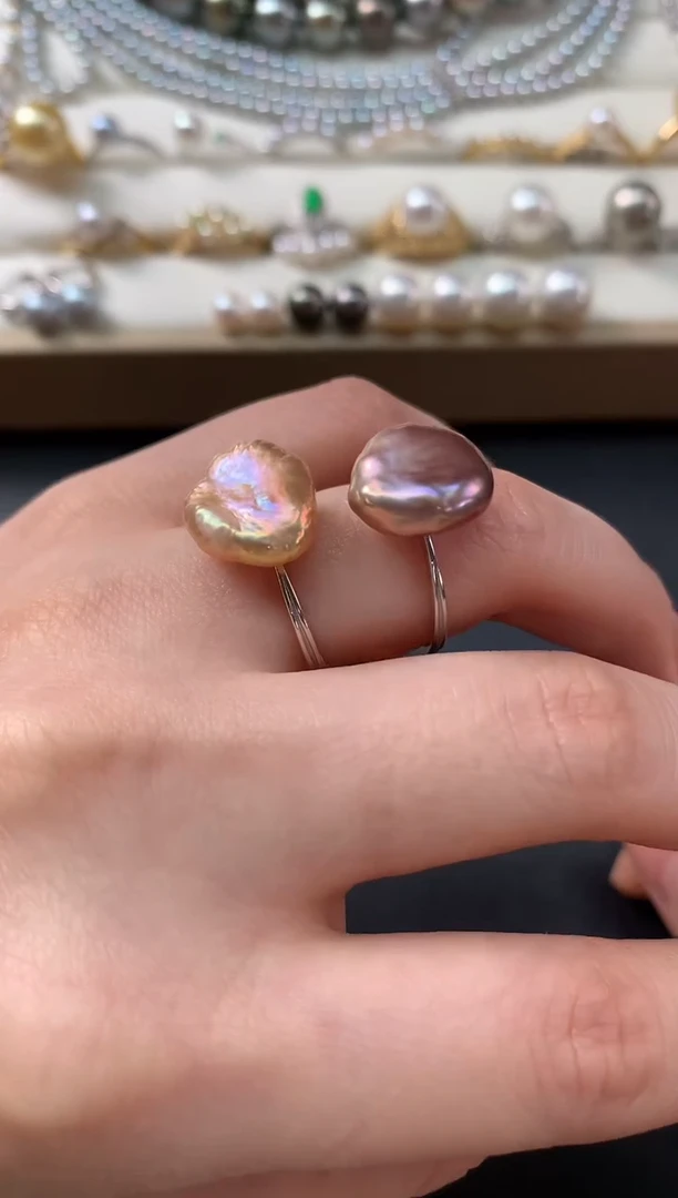 【闪购商品】淡水珍珠戒指银S925镶嵌多样性发其一Z223|99