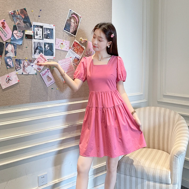 ASY/2025夏季新款莫奈花园风连衣裙【小个子】轻奢减龄收腰短裙