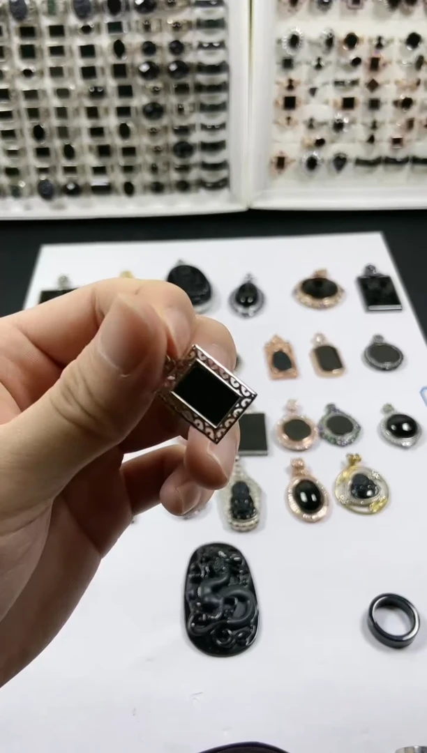 吊坠(不含链)银S925镶嵌翡翠1