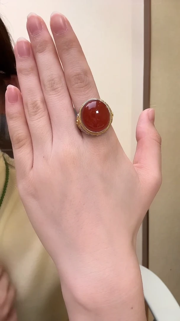 未镶嵌南红玛瑙戒指戒指