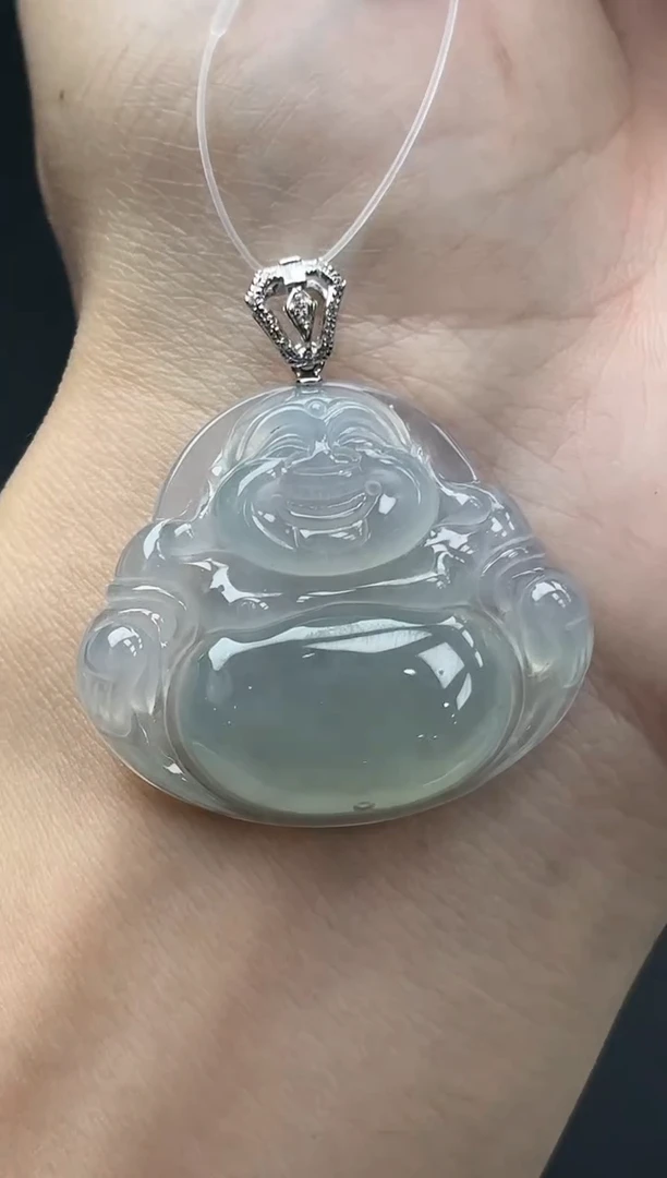 18K金镶嵌挂件翡翠佛公