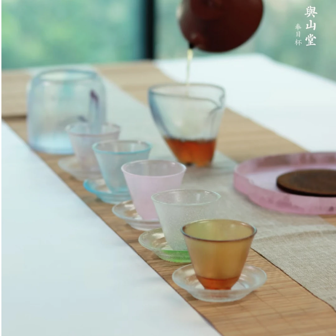 【與山堂】东方琉璃失蜡法手工琉璃奉目杯