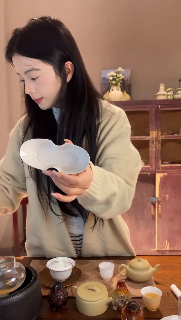 盖碗银锭茶则···