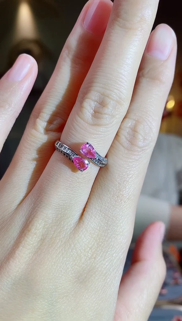 手饰彩色蓝宝石银S925镶嵌手饰