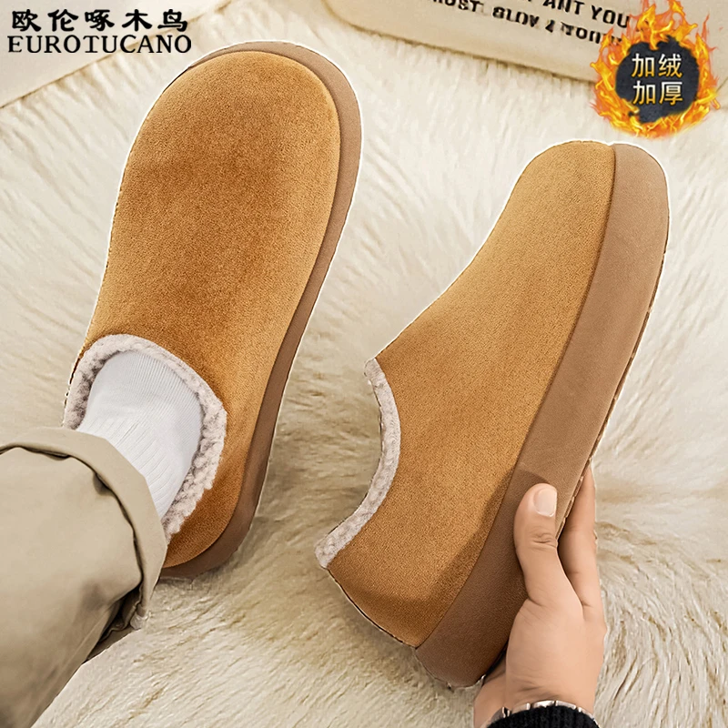 欧伦啄木鸟EUROTUCANO冬季加绒保暖小土豆勃肯鞋男棉鞋懒人雪地鞋