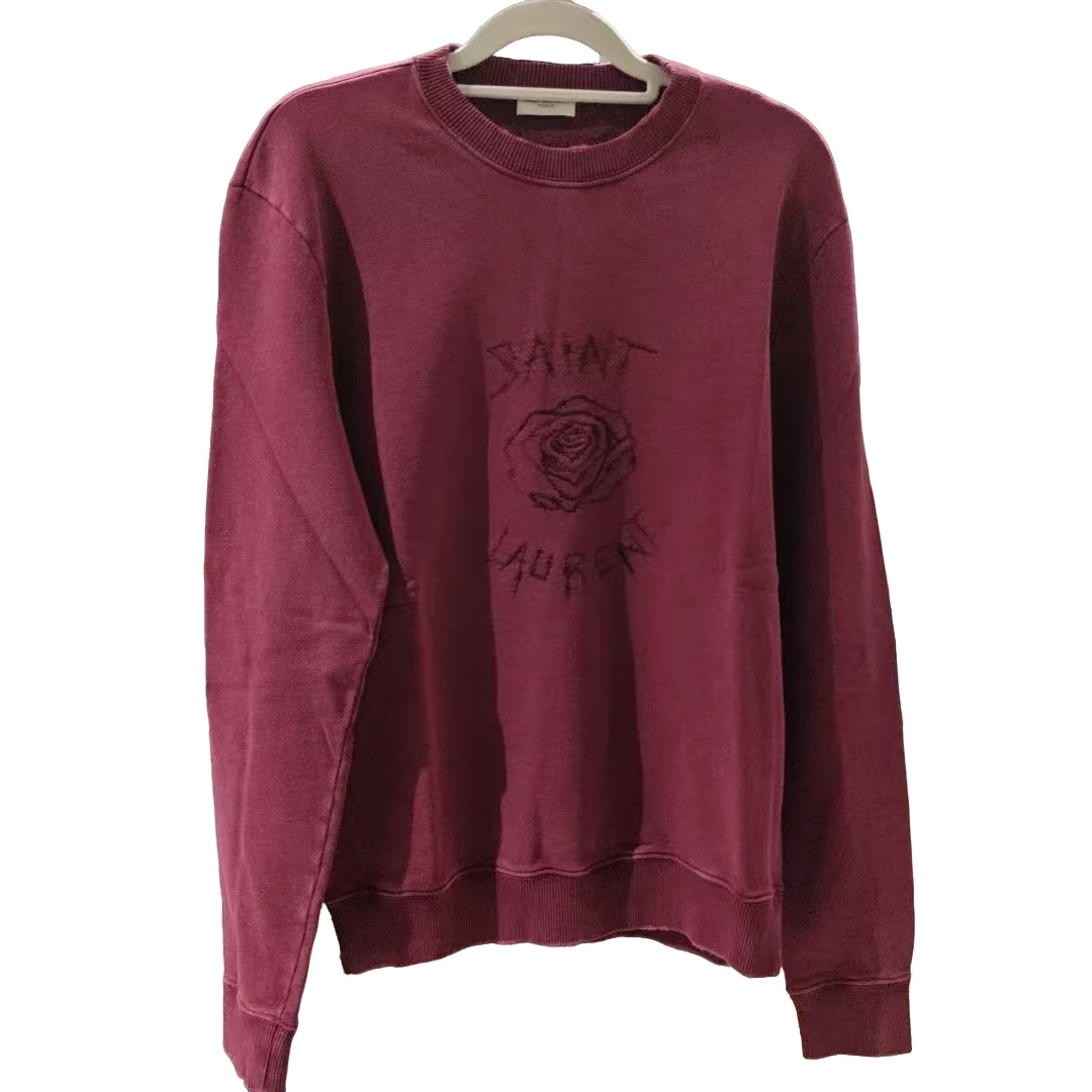 未使用 YSL/圣罗兰 蔚蓝/荆棘玫瑰卫衣/S码/LZ911W999