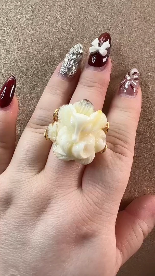 【闪购商品】琥珀戒指未镶嵌戒指