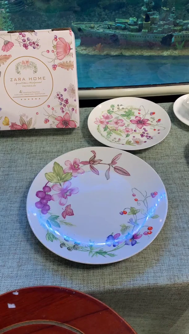 瓷片陶瓷原单CC729餐具2个