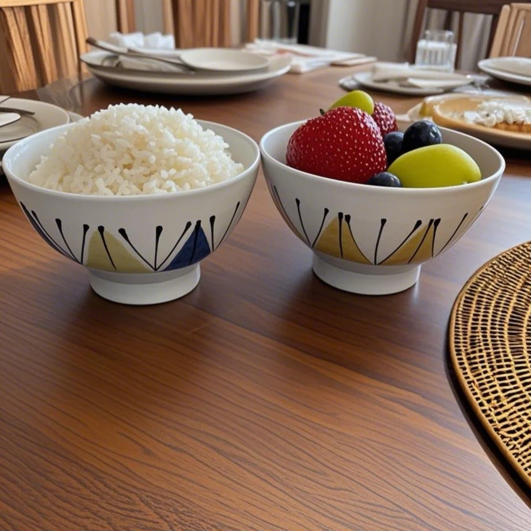 HASAMI-YAKI/波佐见烧手绘自由之路餐具套装创意简约大容量家用