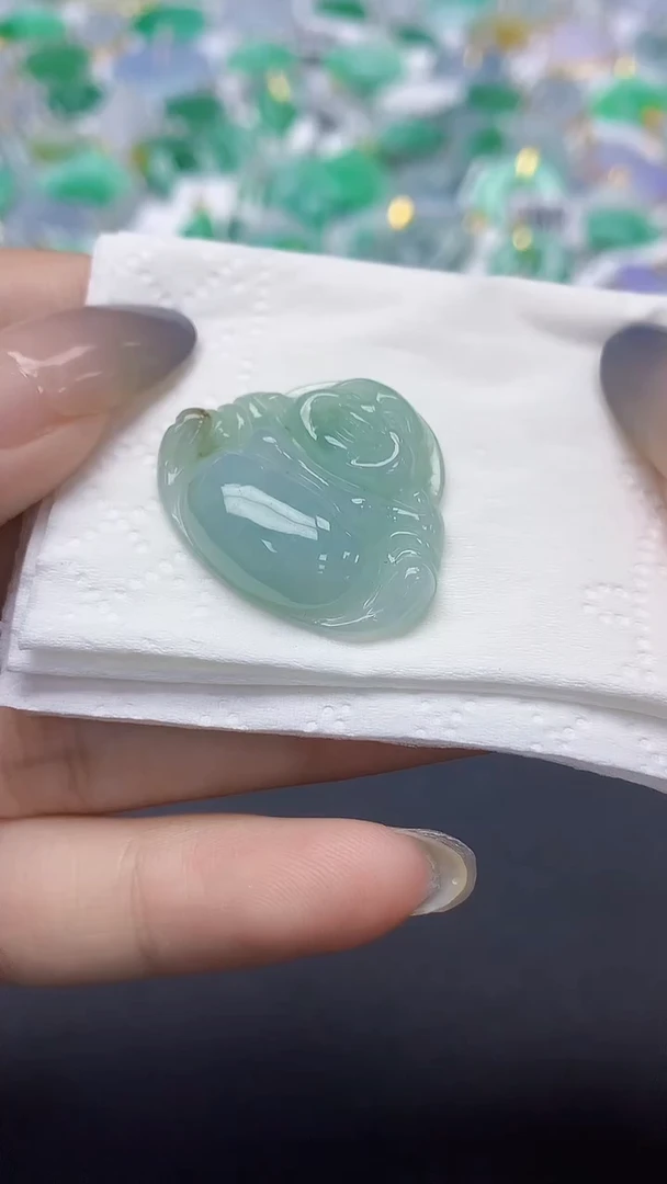 翡翠未镶嵌颈饰 天然缅甸a货翡翠