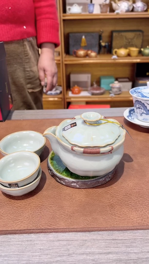 【闪购商品】青手抓加三杯茶具茶具