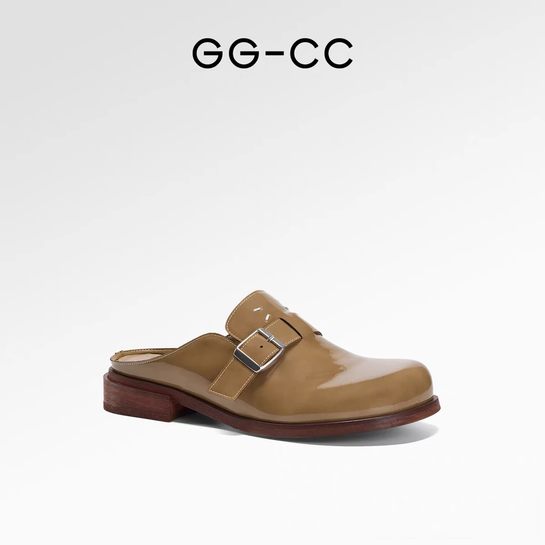 【可可欧包】GGCC2025春季新款时尚包头勃肯鞋女真皮休闲外出拖鞋
