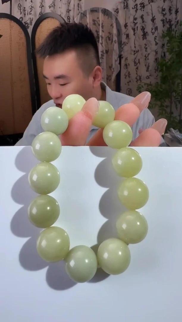 手串未镶嵌和田玉黄口手串16mm