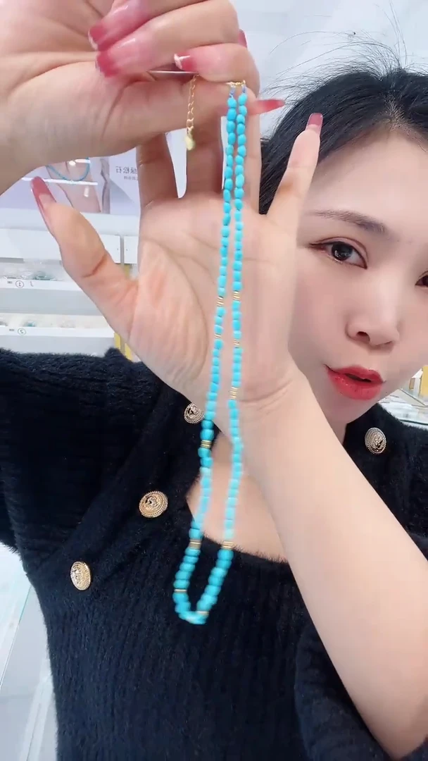 【闪购商品】绿松石项链银S925镶嵌发货一件