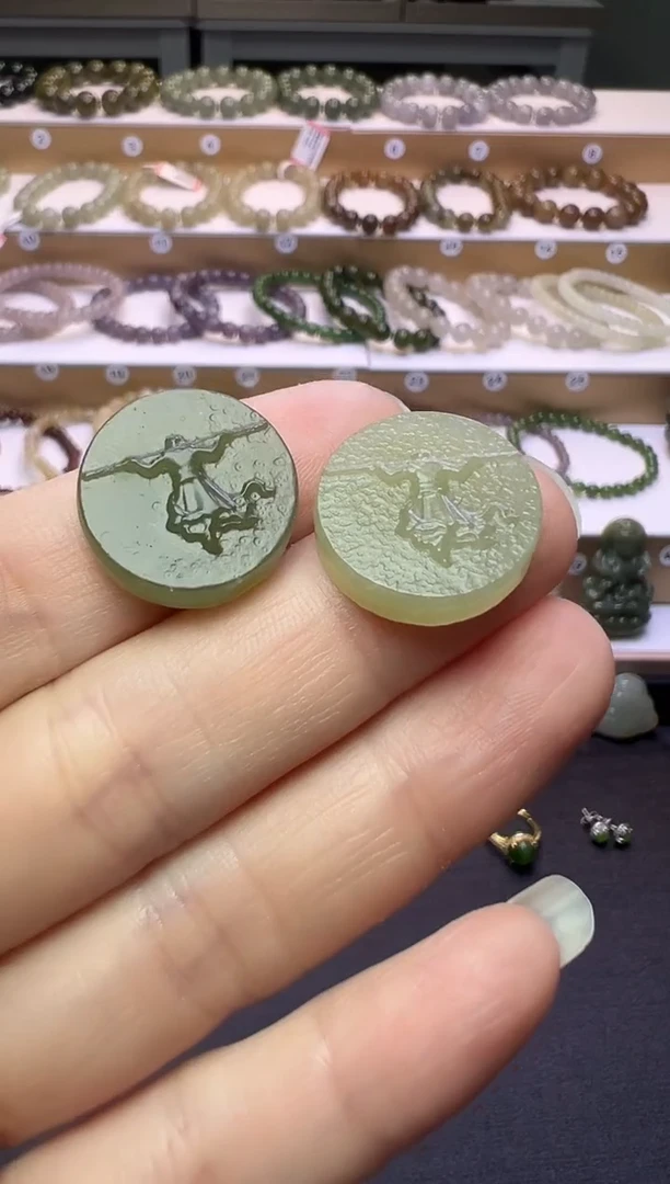 颈饰未镶嵌和田玉8号链接两个12米