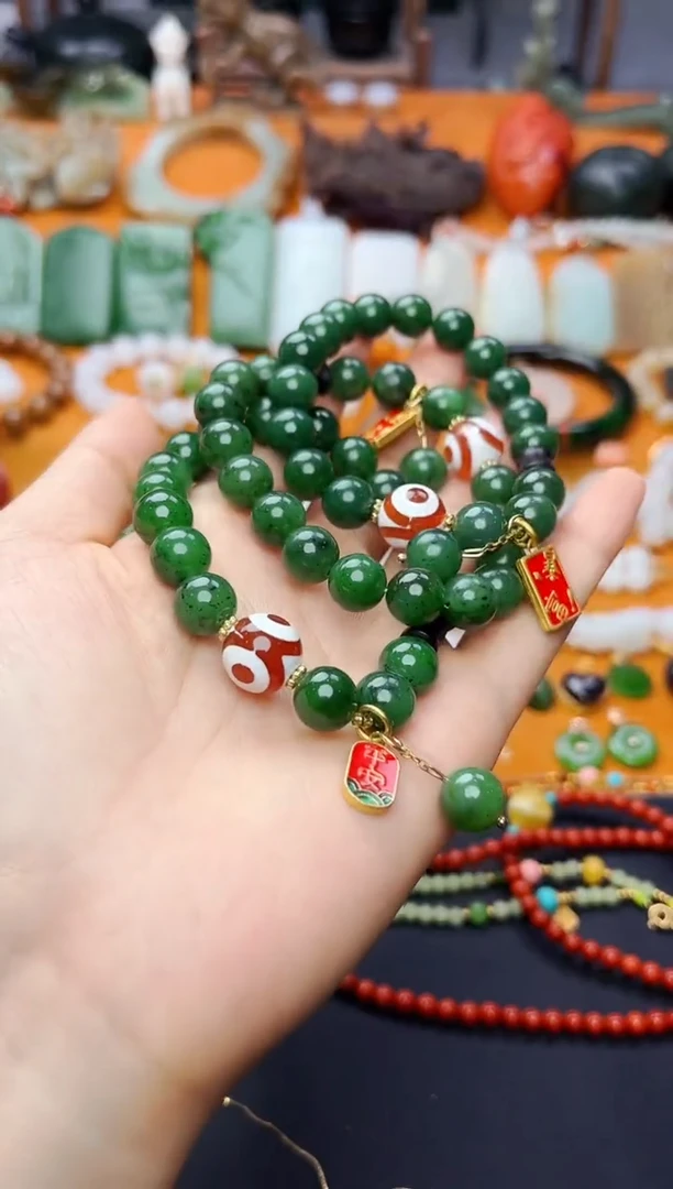 手串未镶嵌和田玉手串多样性拍一发一