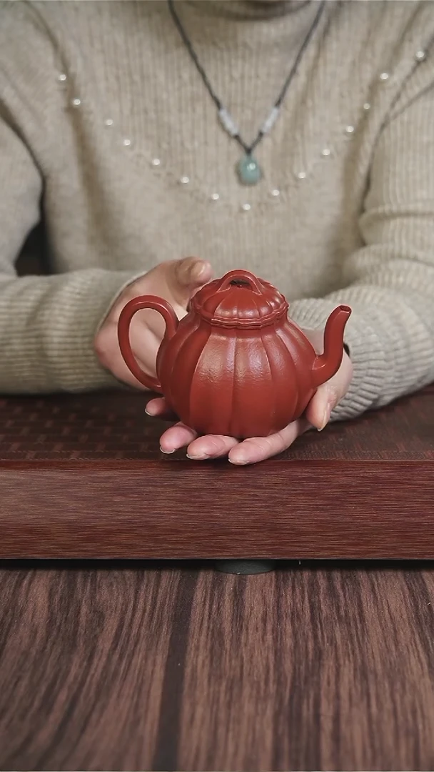 【闪购商品】紫砂茶壶朱泥 筋纹 水仙