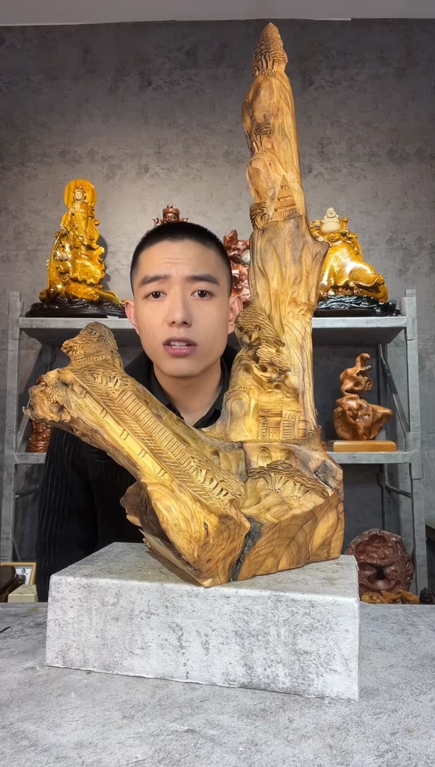 【闪购商品】金丝楠金丝楠木精工雕刻摆件