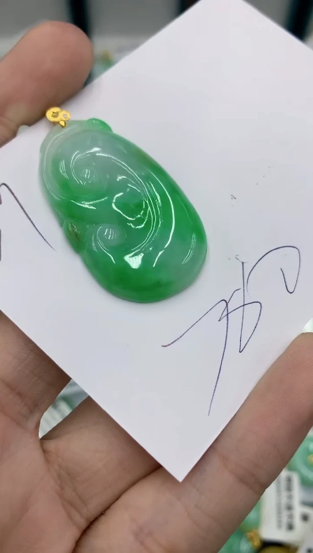 【闪购商品】翡翠颈饰18K金镶嵌号链接111111