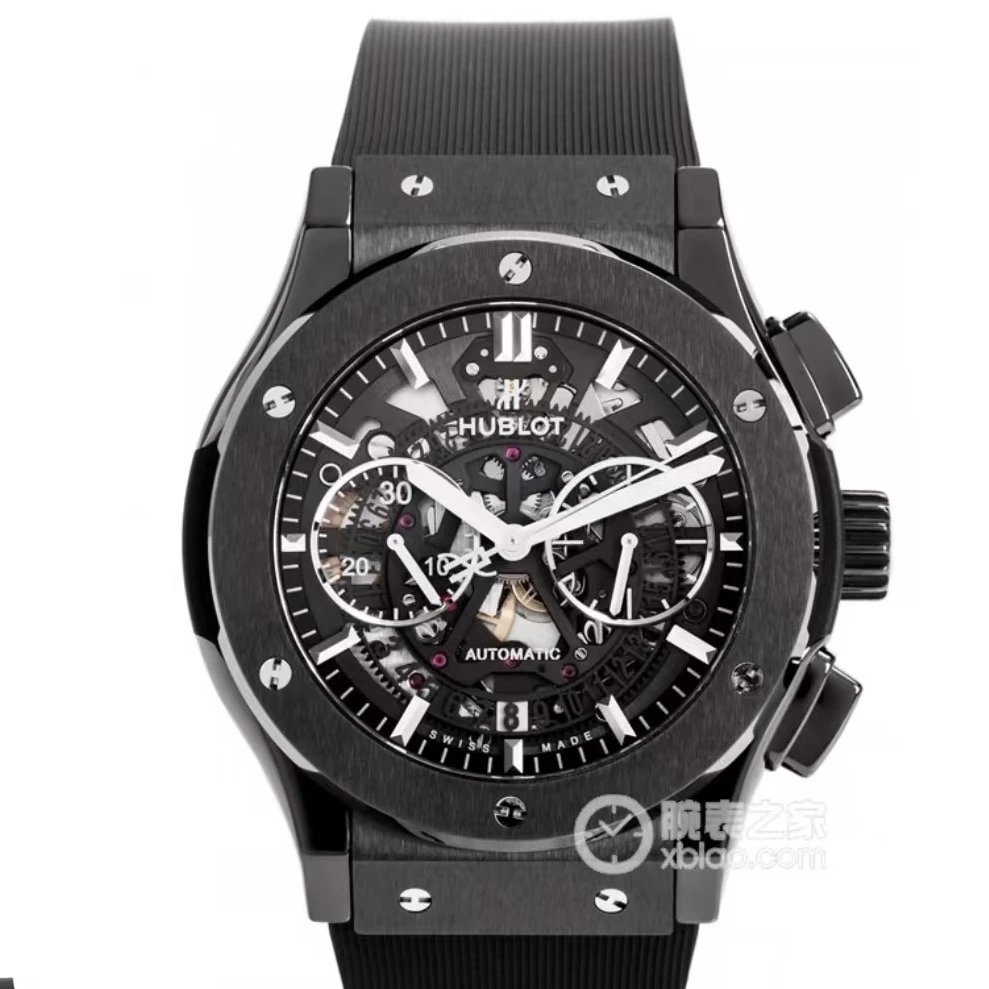 99新  宇舶经典融合525/哈馆/45mm/黑陶瓷/单表/自动机械