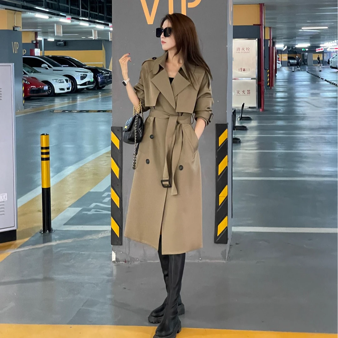 风衣女春秋季新款小个子重工装中长款高级感大衣外套F17