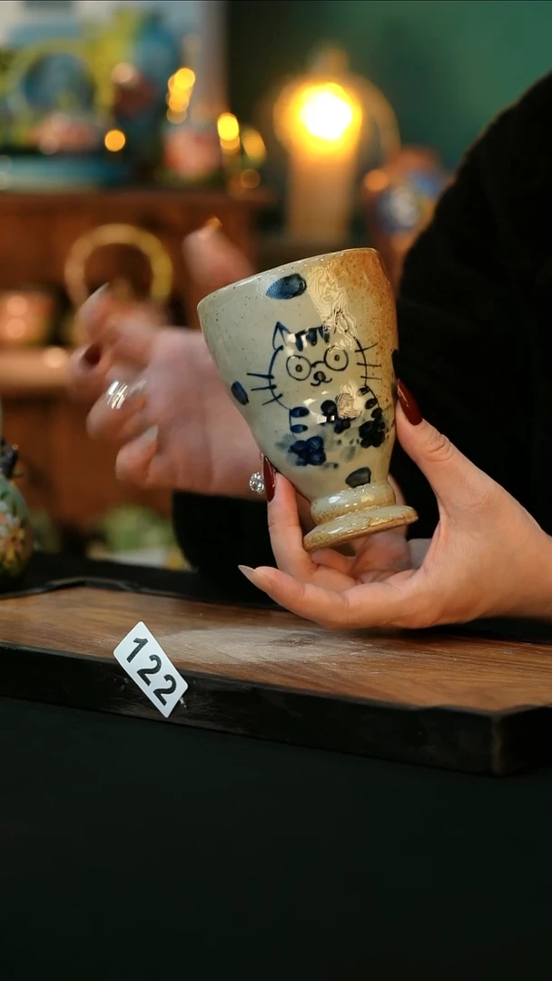 【闪购商品】杯手绘心瓷陶瓷浮力