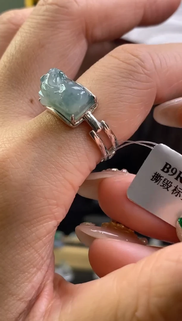 颈饰银S925镶嵌翡翠净货17174