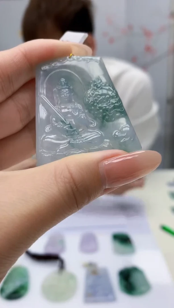 【闪购商品】定制翡翠未镶嵌4868jj-毛货挂件157