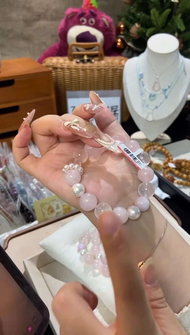 水晶手串未镶嵌孤品捡漏均匀瑕疵介意勿拍