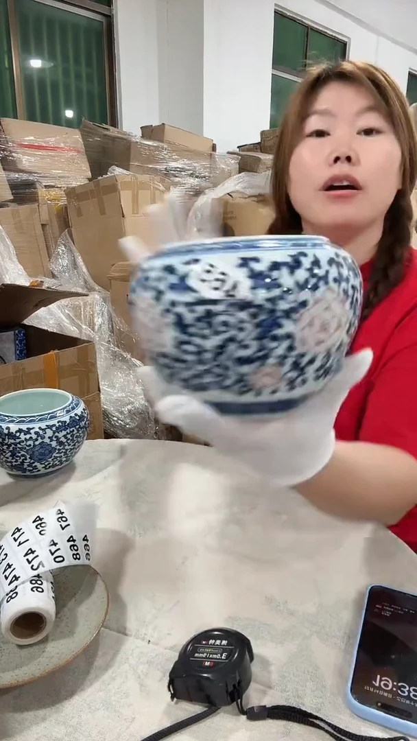 搪瓷墨***醉465釉里红建水
