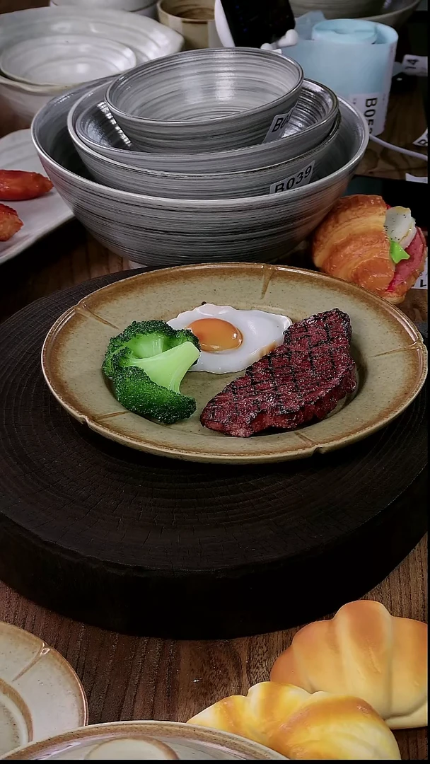 瓷景德镇高温釉下彩创意瓷 大平盘