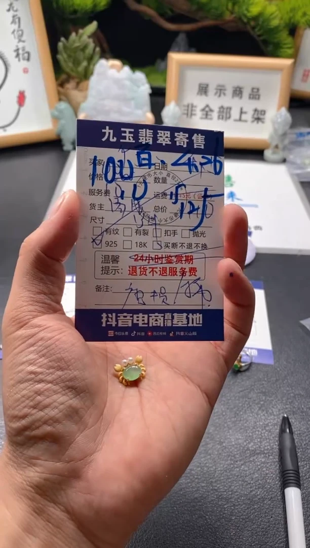 翡翠银S925镶嵌颈饰买断