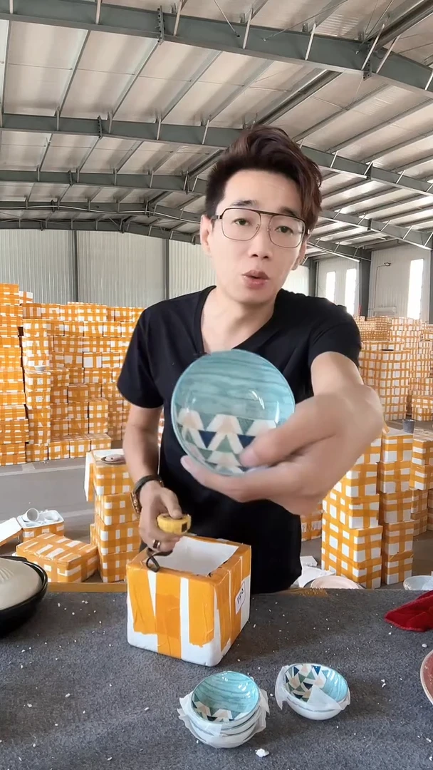 陶瓷家用餐具 蓝色味碟6支