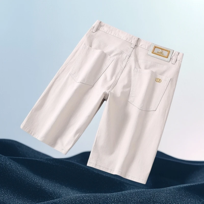 巴赛娜缇时尚男士休闲短裤夏季新款潮牌时尚外穿冰丝透气五分裤