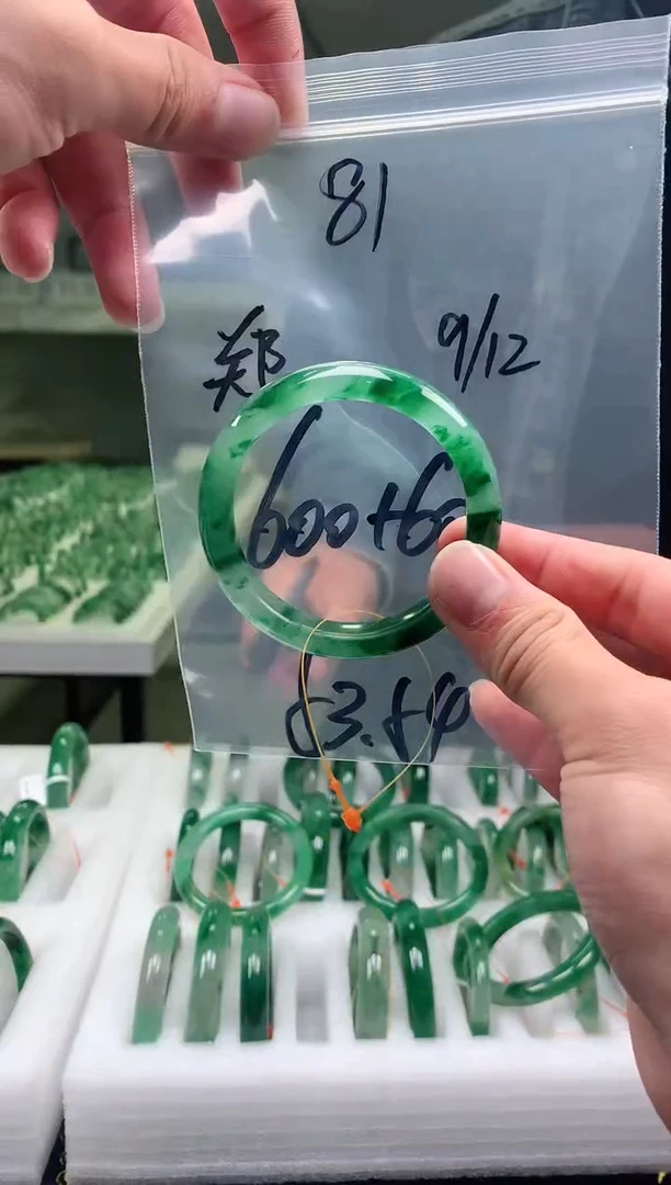未镶嵌非洲翠手镯石英质玉非洲翠手镯53-54圈口81号