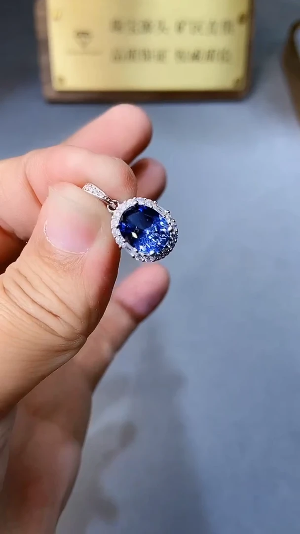 【闪购商品】蓝宝石颈饰银S925镶嵌1564