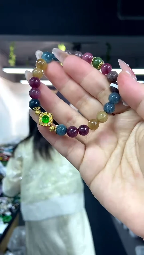 未镶嵌手串碧玺多样性发其一颜色微差