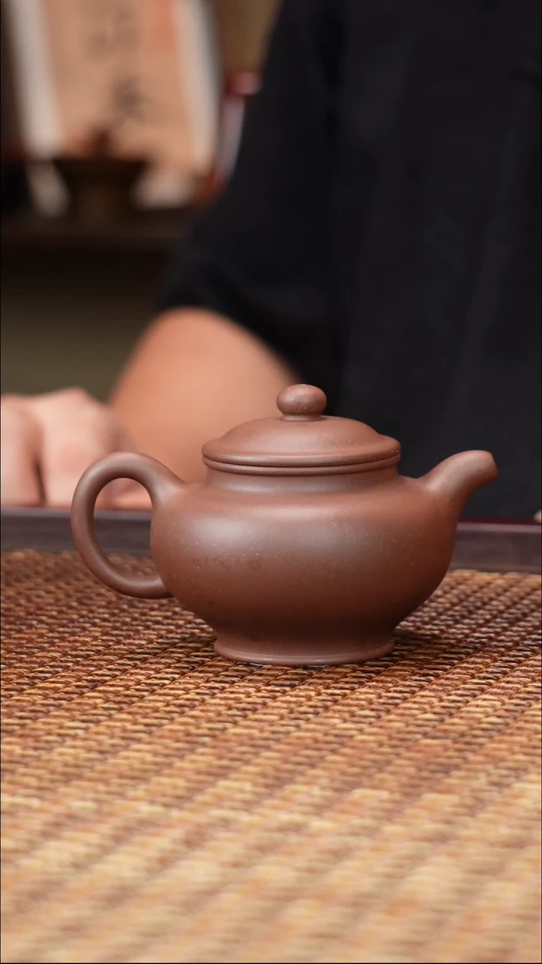 茶壶紫砂汀禾紫砂羊角山紫泥掇只