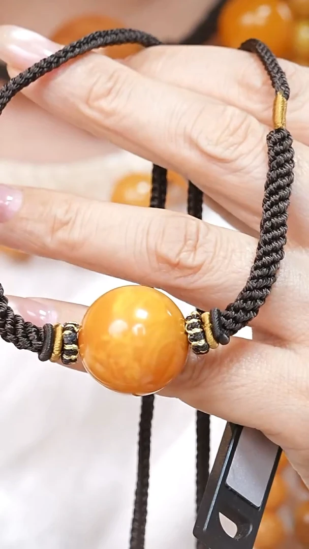 蜜蜡颈饰未镶嵌3864天然蜜蜡珠宝奇石云端妖孽石膏蜡全部保真