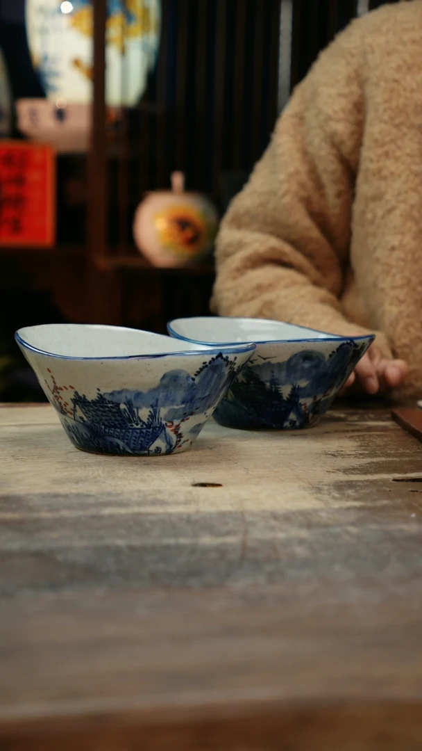 【闪购商品】瓷片景德镇纯手工釉下彩精品餐具