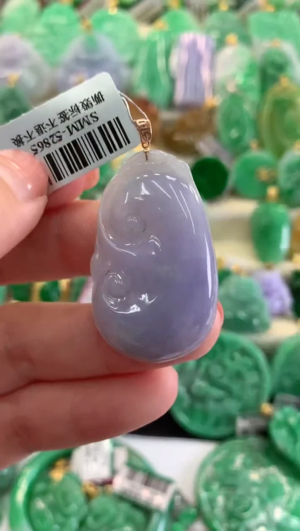 【闪购商品】翡翠吊坠(不含链)18K金镶嵌挂件