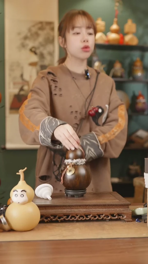 【闪购商品】313号精品天然大漆工艺防渗内胆酒葫芦~