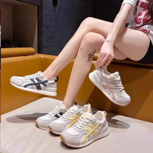 透气拼色系带春季休闲时尚休闲鞋春夏百搭高智淡人风3286