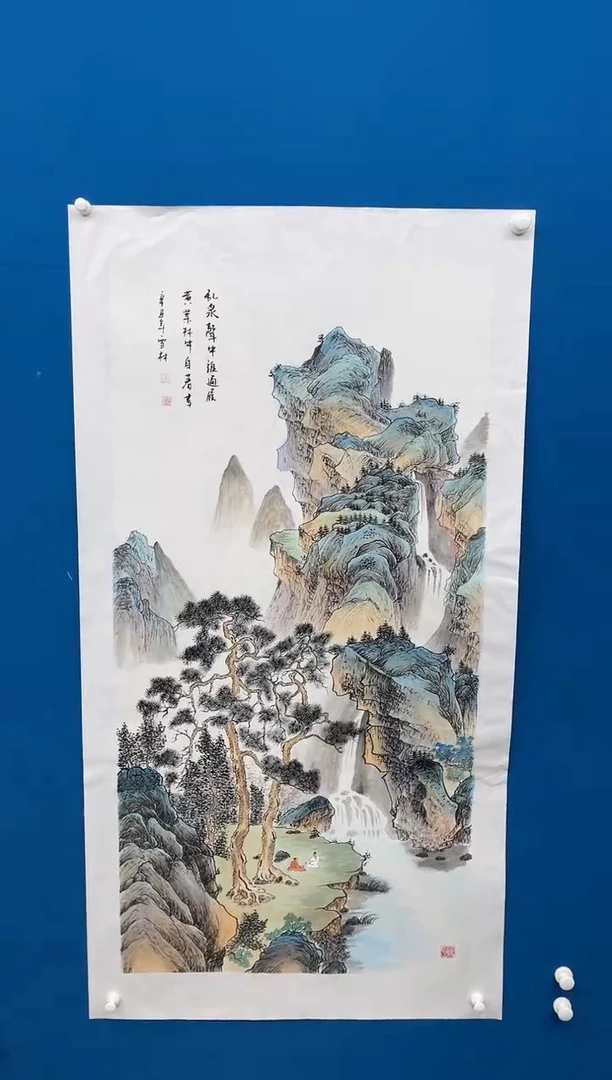 【闪购商品】国画张-金色华章原作山水/无框/W带画册
